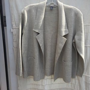 Bone sweater jacket merino wool